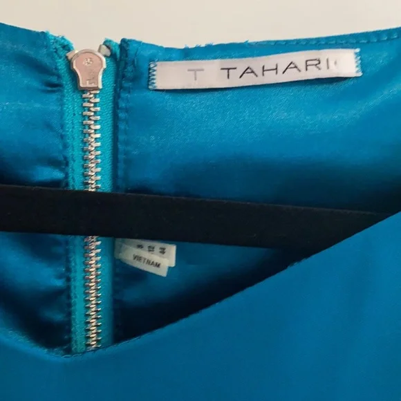 Tahari Size 8 Teal Dress - Picture 4 of 5